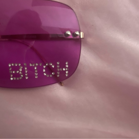 “B*tch” pink Spencer’s sunglasses - Picture 2 of 3